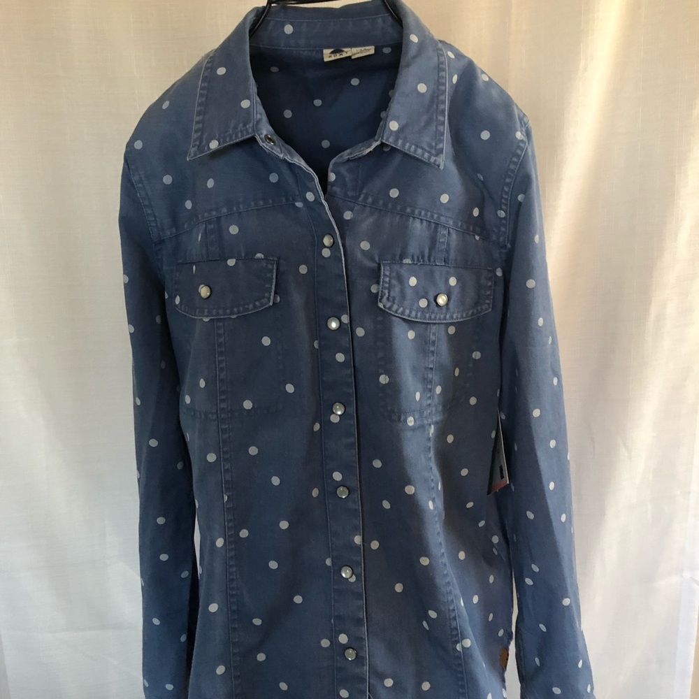 ROXY DENIM BUTTON UP